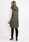 Seventy1 Zipped Long Quilted Gilet, Green