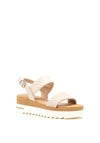 Marco Tozzi Leather Platform Sandals, Nude
