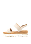 Marco Tozzi Leather Platform Sandals, Nude