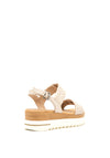 Marco Tozzi Leather Platform Sandals, Nude