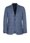 Magee 1866 Clady Silk Blend Blazer Jacket, Blue Check