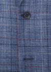 Magee 1866 Clady Silk Blend Blazer Jacket, Blue Check