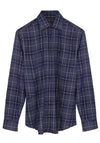 Magee 1866 Tullagh Flannel Check Print Shirt, Blue