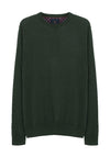 Magee 1866 Lunnaigh Knitted Round Neck Sweater, Green