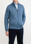 Magee 1866 Carn Full Zip Cardigan, Sea Blue