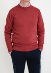 Magee 1866 Carn Crew Neck Sweater, Raspberry