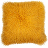 Malini Mongolian Lamb Wool Feather Filled Cushion, Mustard