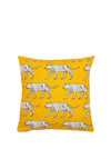 Malini Sabor Print Feather Filled Cushion, Mustard