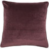 Malini Velveteen Feather Filled Velvet Cushion, Aubergine