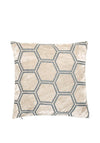 Malini Feather Filled Geometric Print Cushion 56x56cm, Ivor Cream