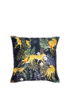 Malini Kipling Leopard Jungle Print Filled Cushion, Black Multi