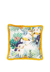 Malini Travis Feather Filled Fringed Cushion, Yellow Multi