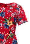Seventy1 Floral & Dot Print Midi Dress, Red Multi