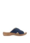 Marco Tozzi Leather Mule, Navy