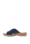 Marco Tozzi Leather Mule, Navy