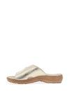 Marco Tozzi Leather Mule, Platinum