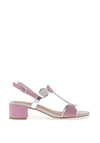 Marco Tozzi Block Heel Strappy Sandal, Berry Comb