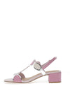 Marco Tozzi Block Heel Strappy Sandal, Berry Comb