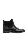 Marco Tozzi Leather Brogue Stitch Chelsea Boots, Black