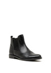 Marco Tozzi Leather Brogue Stitch Chelsea Boots, Black