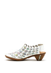 Rieker Womens Woven Leather Shoes, White