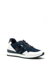Marco Tozzi Suede Mix Lace Up Trainers, Navy