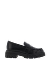 Marco Tozzi Chunky Lug Sole Loafers, Black