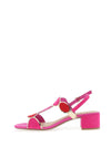 Marco Tozzi Block Heel Strappy Sandal, Pink Multi