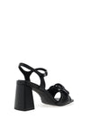 Marco Tozzi Leather Chain Block Heel Shoes, Black