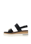 Marco Tozzi Wedge Buckle Sandals, Black