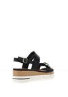 Marco Tozzi Wedge Buckle Sandals, Black