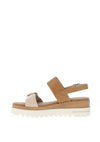 Marco Tozzi Wedge Buckle Sandals, Tan