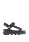 Marco Tozzi Platform Side Bar Sandals, Black