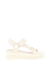 Marco Tozzi Platform Side Bar Sandals, Cream
