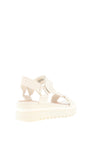 Marco Tozzi Platform Side Bar Sandals, Cream