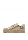 Marco Tozzi Woven Platform Shimmer Trainers, Taupe