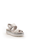 Marco Tozzi Reptile Print Chunky Sole Sandal, Grey