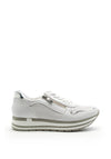 Marco Tozzi Faux Leather Zip Platform Trainers, White
