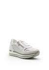 Marco Tozzi Faux Leather Zip Platform Trainers, White
