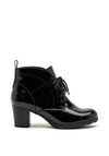 Marco Tozzi Patent Block Heel Desert Boots, Black