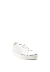 Marco Tozzi Faux Leather Metallic Trim Trainers, White
