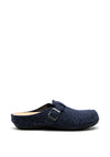 Marco Tozzi Brushed Wool Clogs, Navy