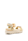 Marco Tozzi Velcro Strap Sandals, Beige Multi