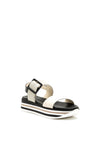 Marco Tozzi Leather Buckled Strap Sandals, Grey