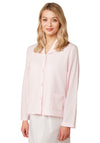 Marlon Waffle Print Bed Jacket, Pink
