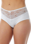 Marlon Nerine High Lace Brief, White