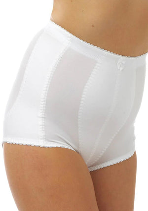 Marlon Satin Smooth Shaper and Lift Control Briefs, White