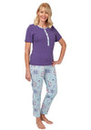 Marlon Mandela Pattern Pyjama Set, Blue & Purple