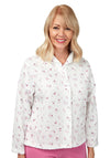 Marlon Quilted Floral Bed Jacket, Pink