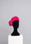 Gigi Headwear Velvet Floral Hairband, Fuschia Pink